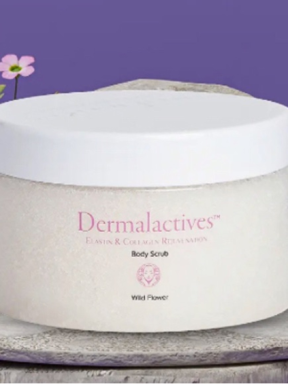 Dermalactives Wild Flower Body Scrub — White
